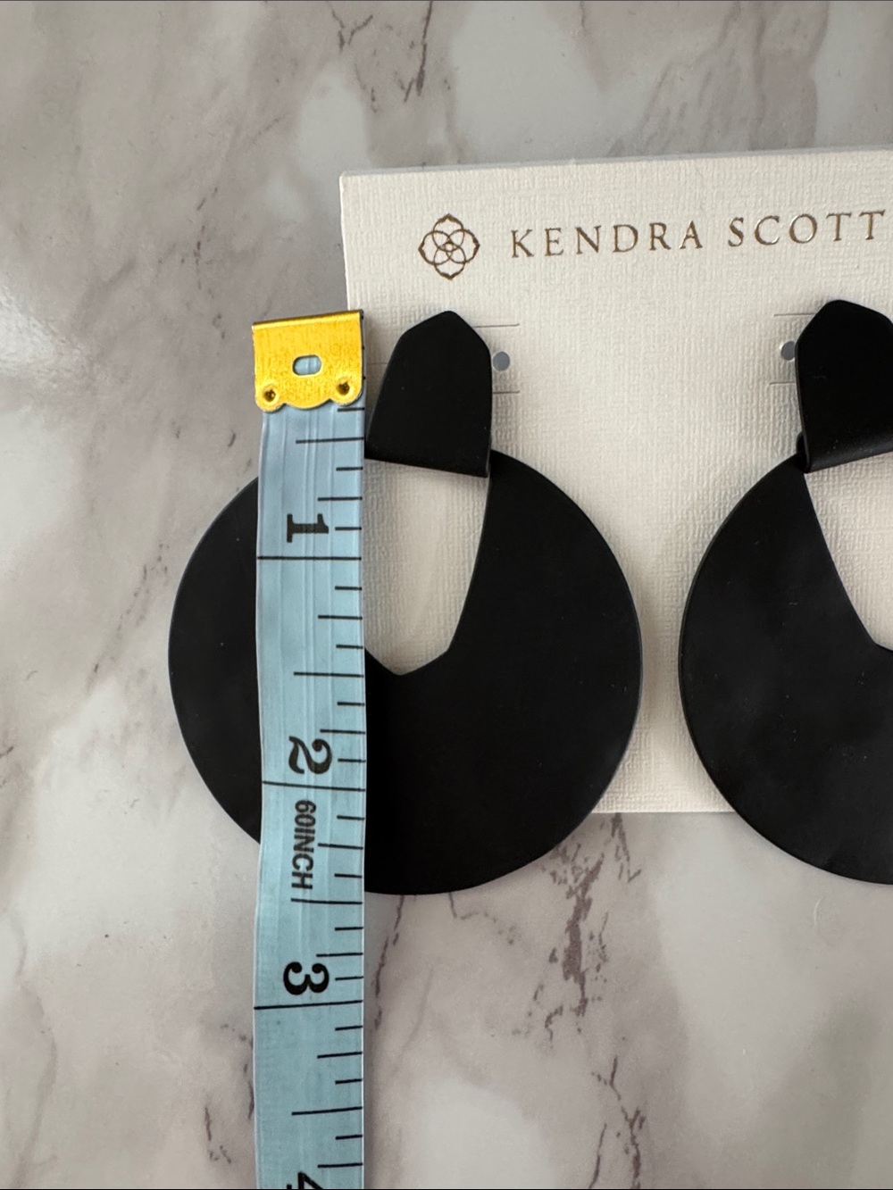 NWOT Kendra Scott Diane Large Disc Earrings - Picture 5 of 7